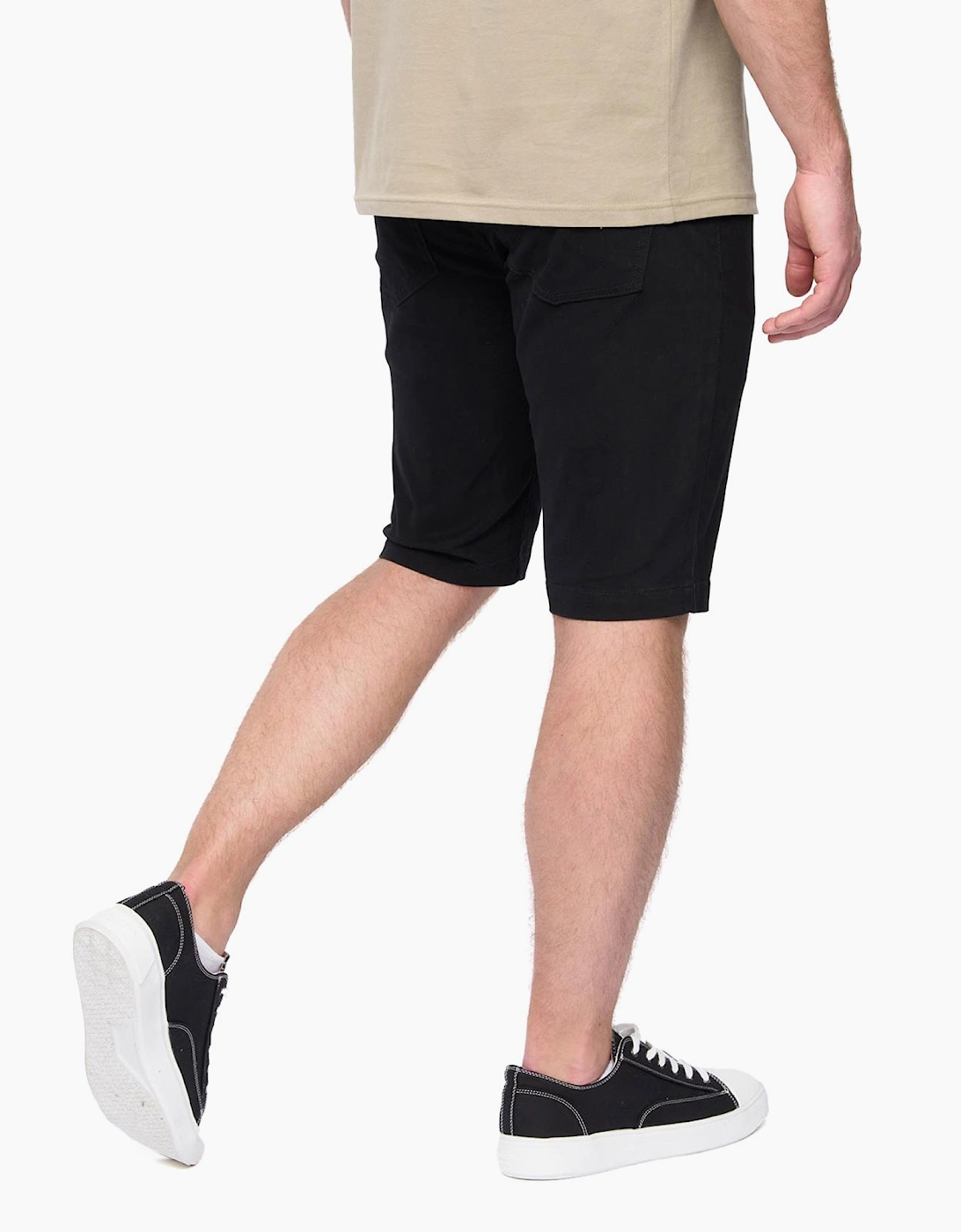 Duck And Cover Franztown Mens Chino Shorts Black