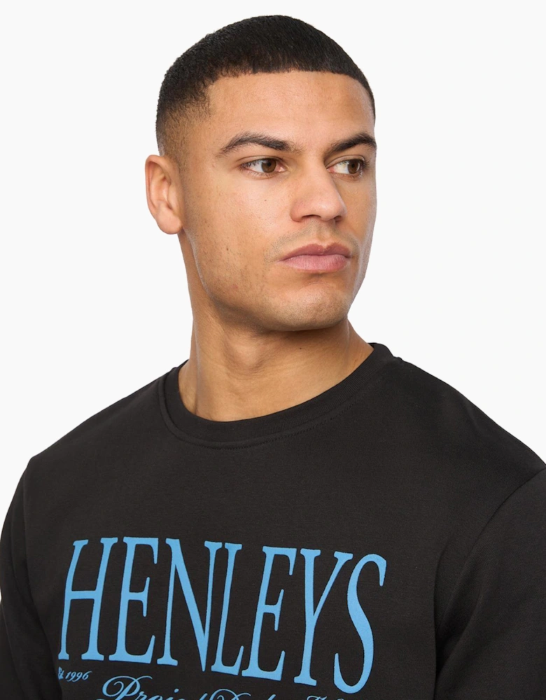 Henleys Henbank Mens Sweatshirt Black