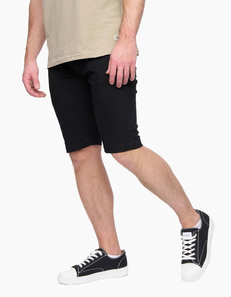 Duck And Cover Franztown Mens Chino Shorts Black