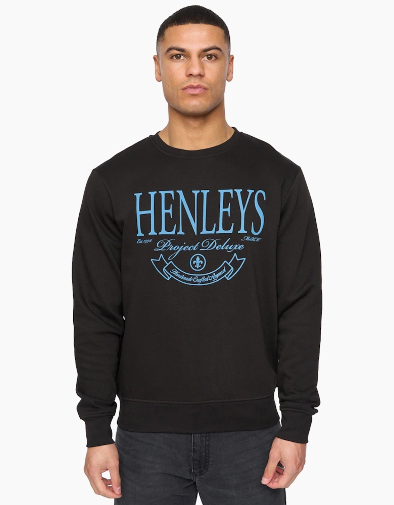 Henleys Henbank Mens Sweatshirt Black