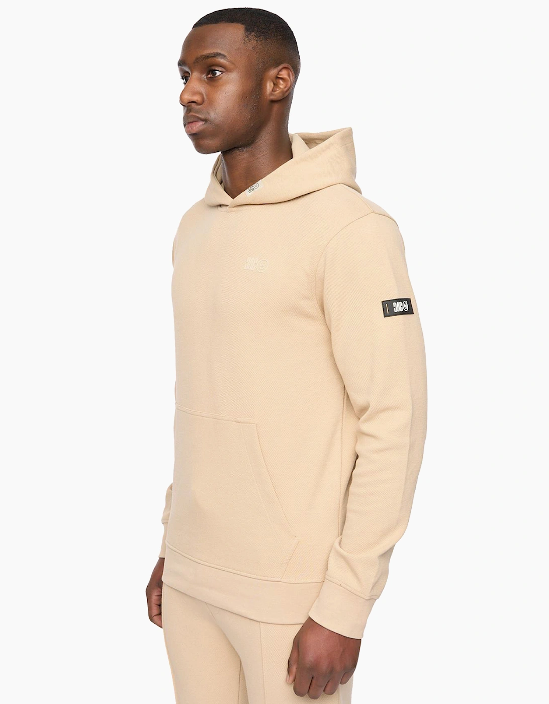 Duck And Cover Hannings Mens Hoodie Stone