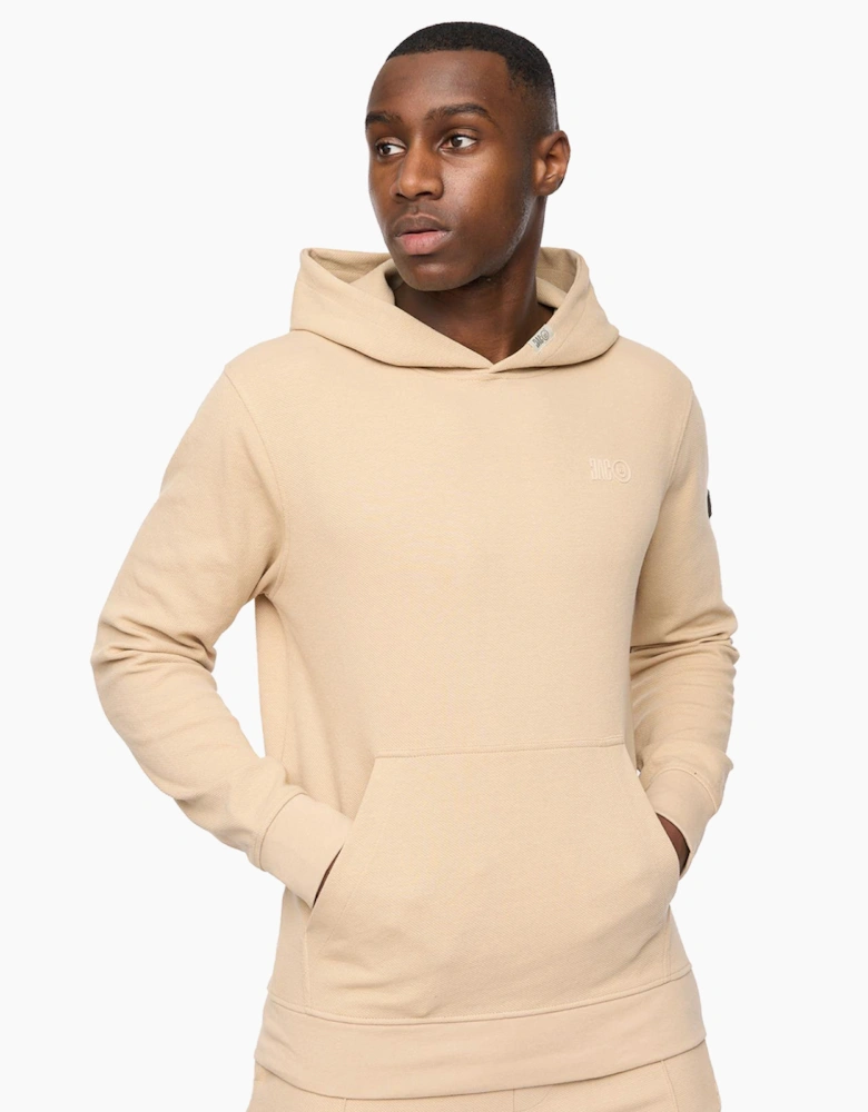 Duck And Cover Hannings Mens Hoodie Stone