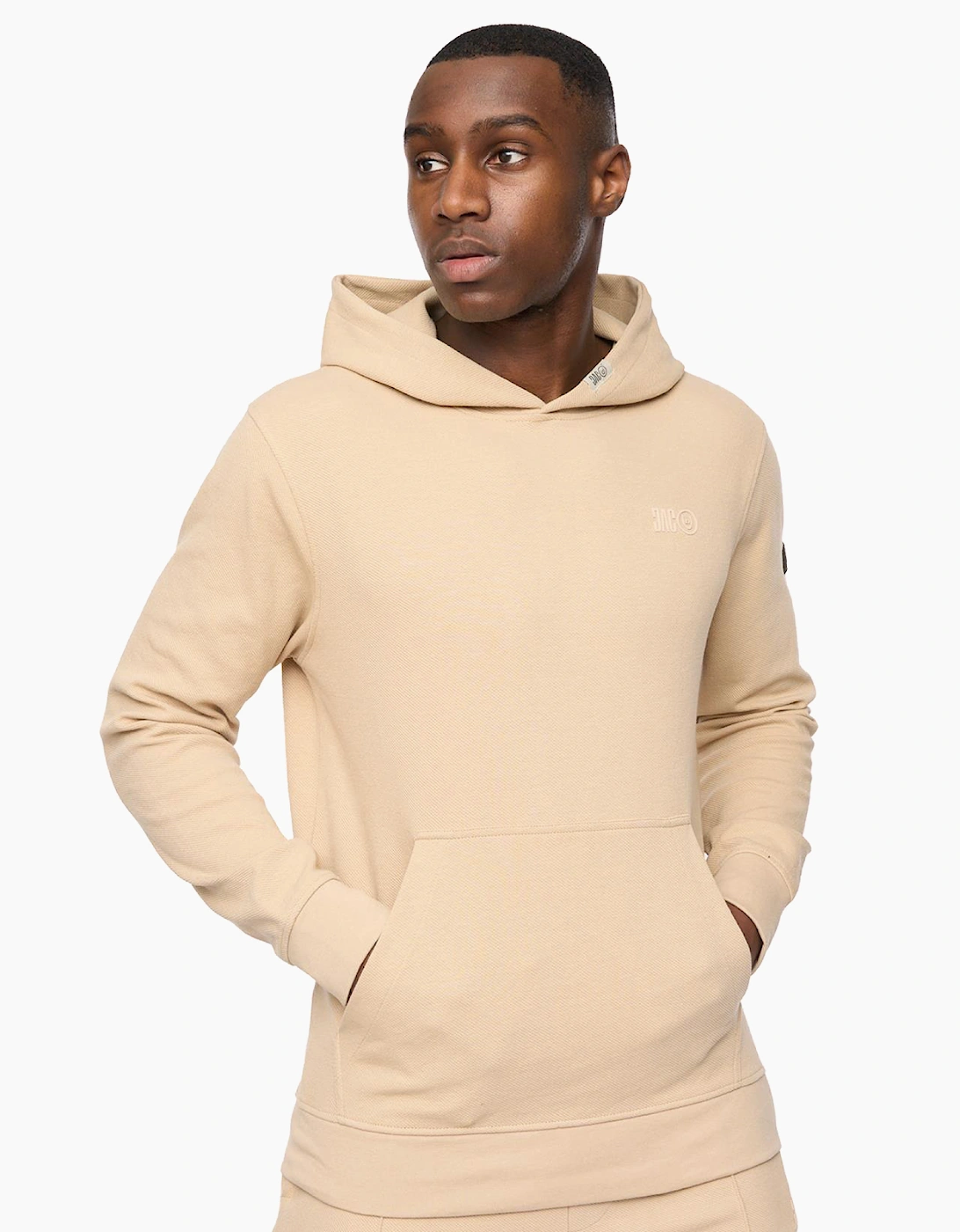 Duck And Cover Hannings Mens Hoodie Stone