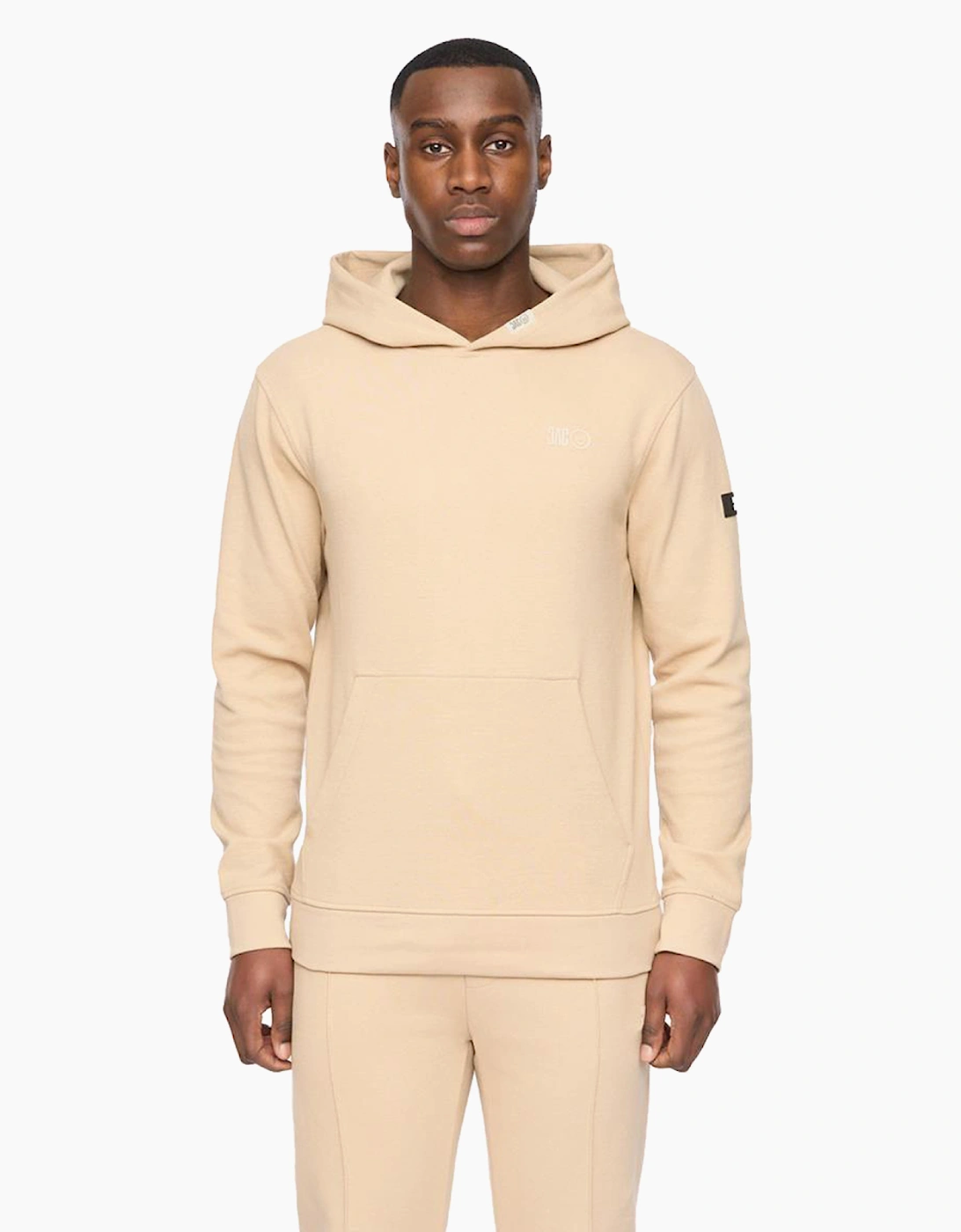 Duck And Cover Hannings Mens Hoodie Stone