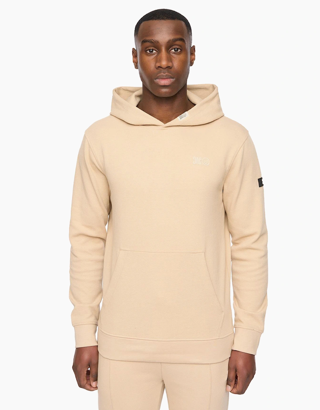 Duck And Cover Hannings Mens Hoodie Stone