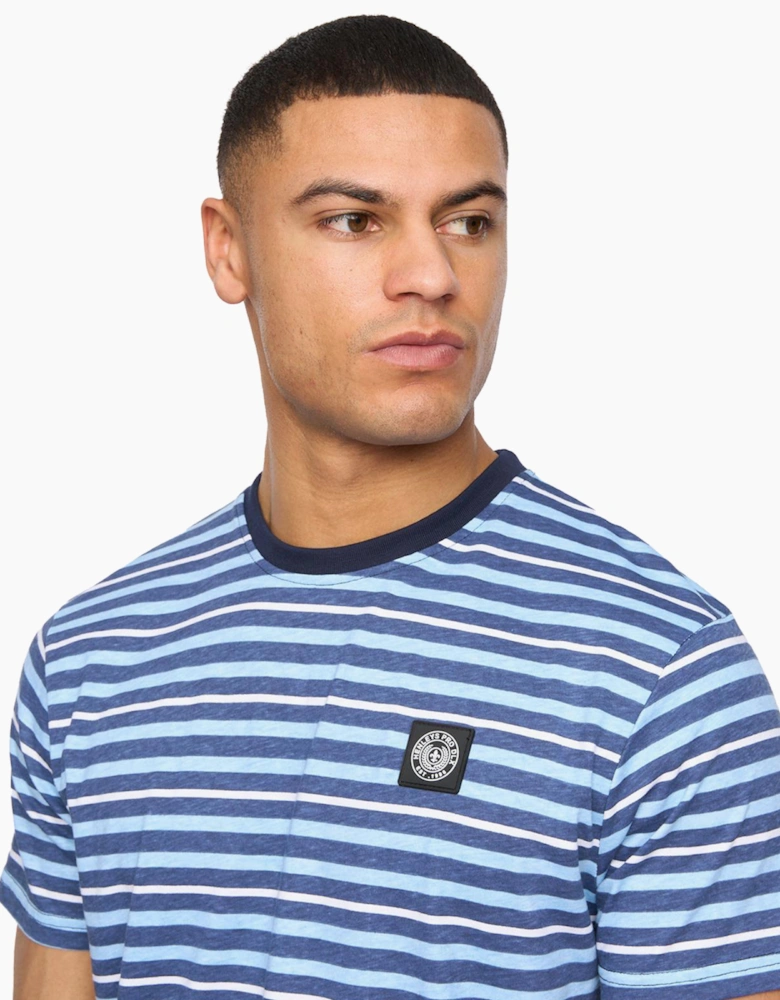 Henleys Henfeed Mens T-Shirt Navy Stripe