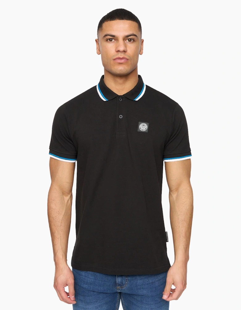 Henleys Henalpha Mens Polo Shirt Black