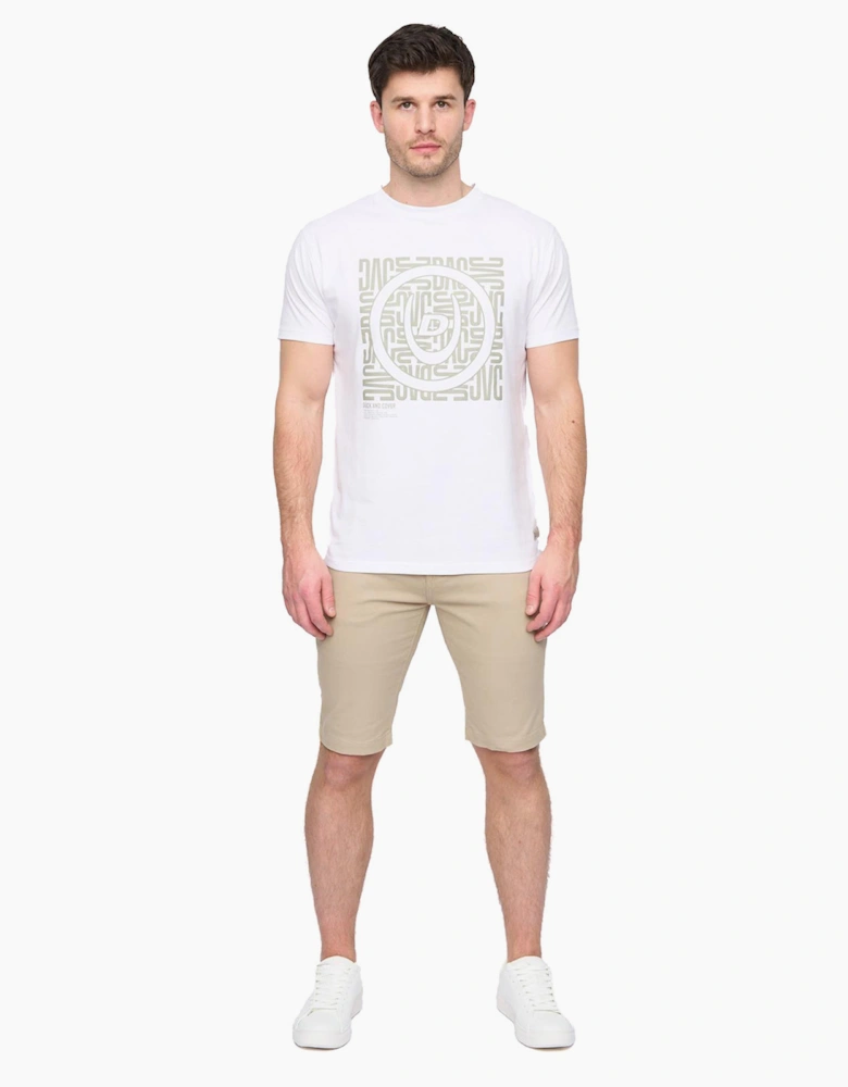 Duck And Cover Franztown Mens Chino Shorts Stone