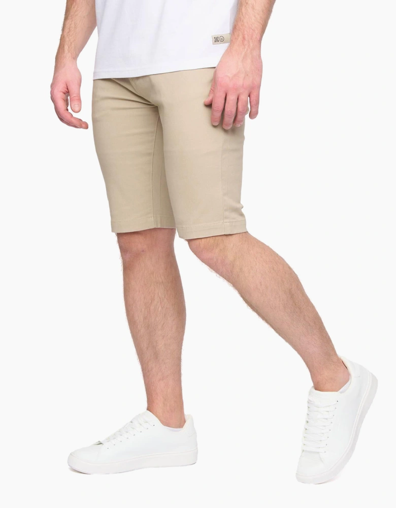 Duck And Cover Franztown Mens Chino Shorts Stone