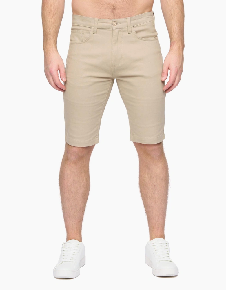 Duck And Cover Franztown Mens Chino Shorts Stone