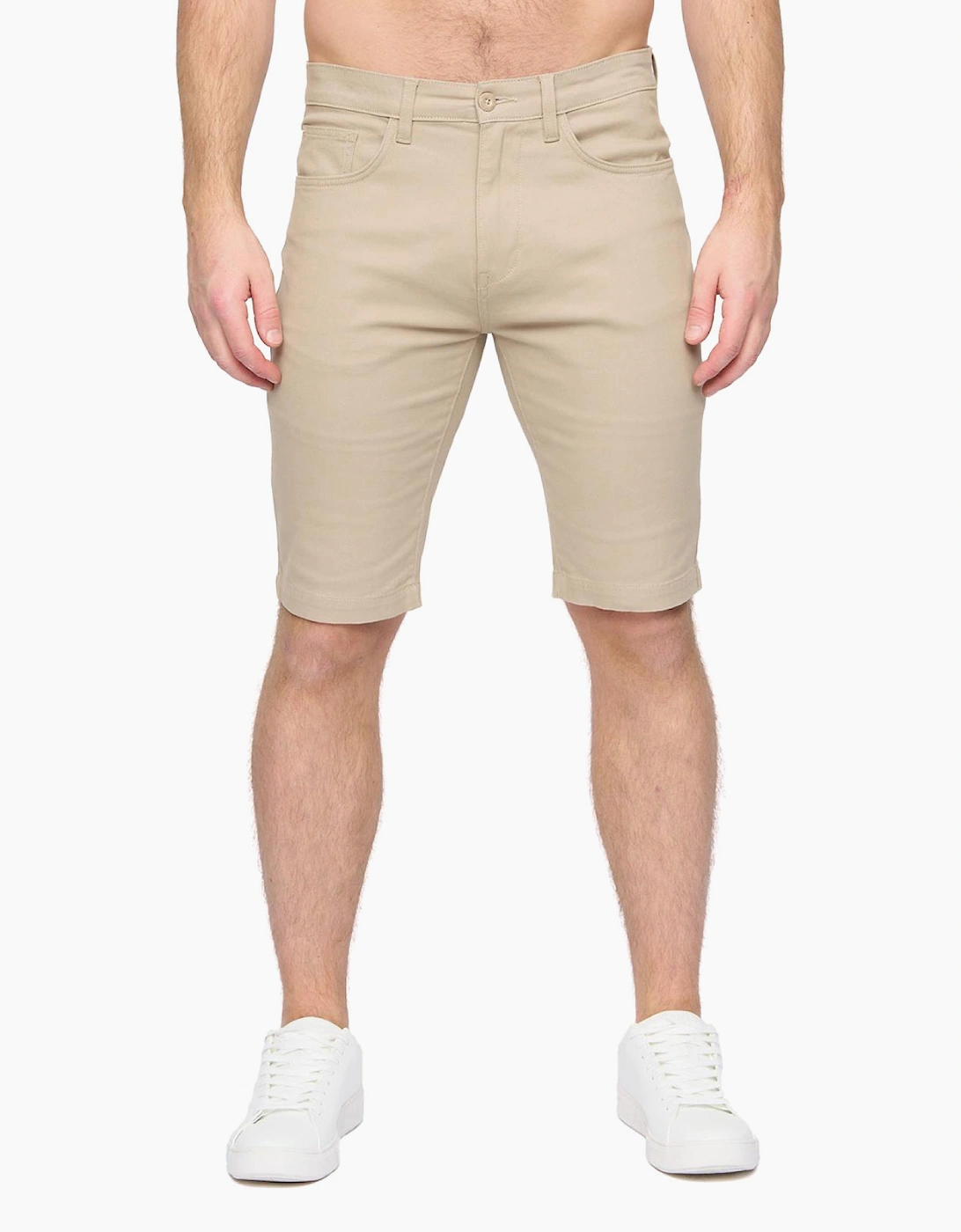 Duck And Cover Franztown Mens Chino Shorts Stone