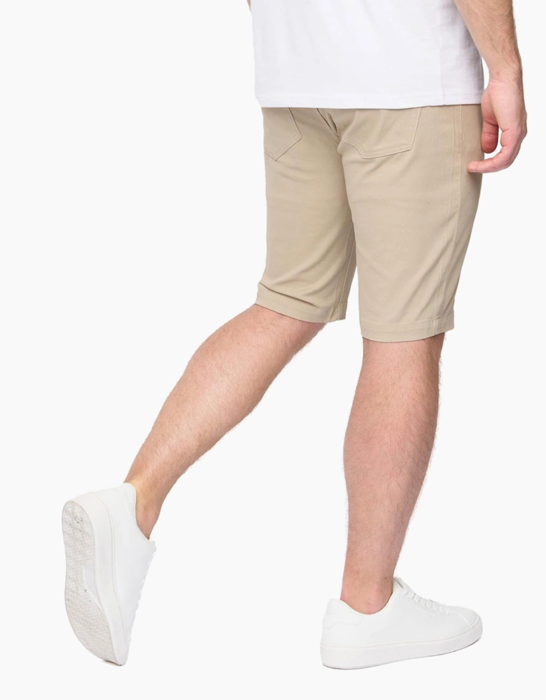 Duck And Cover Franztown Mens Chino Shorts Stone