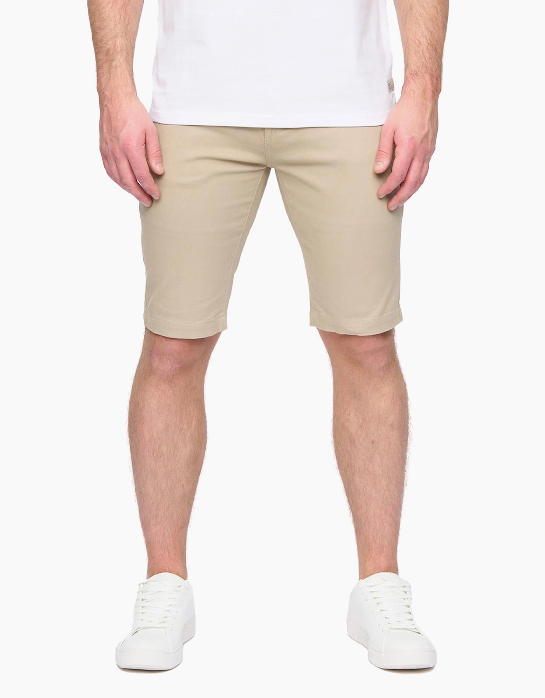 Duck And Cover Franztown Mens Chino Shorts Stone
