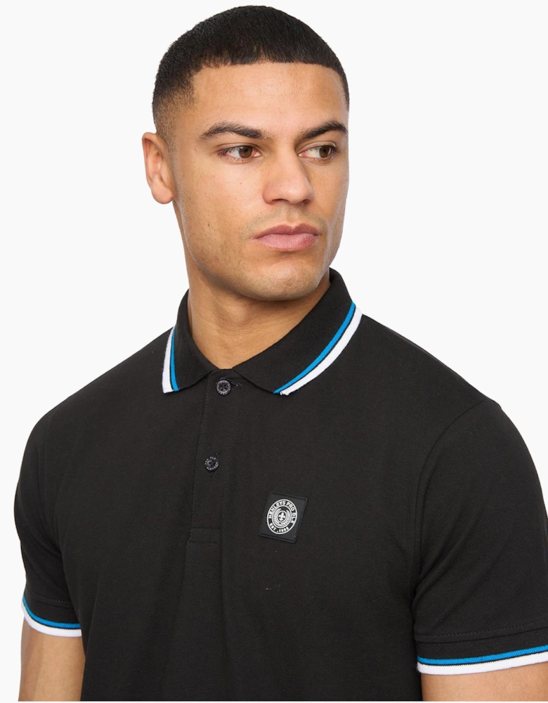 Henleys Henalpha Mens Polo Shirt Black