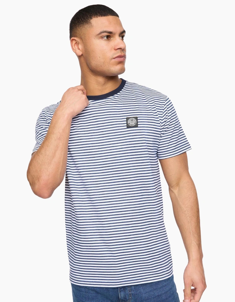 Henleys Henbrett Mens T-Shirt Off White / Navy