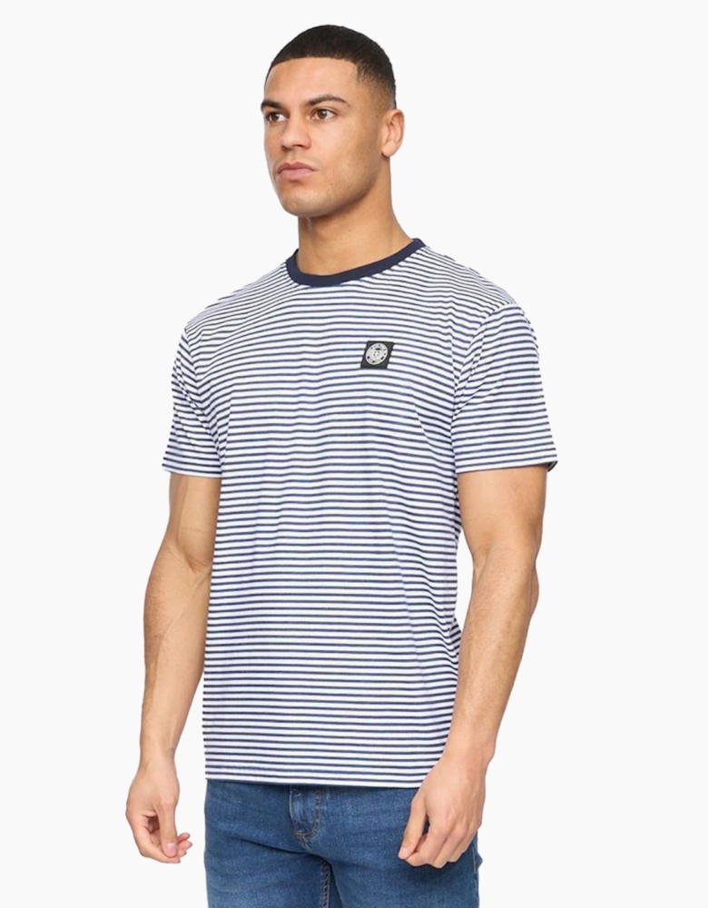Henleys Henbrett Mens T-Shirt Off White / Navy