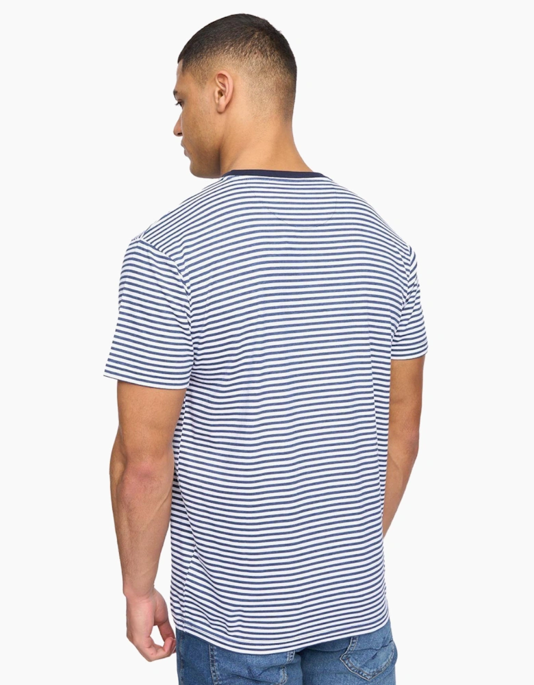 Henleys Henbrett Mens T-Shirt Off White / Navy