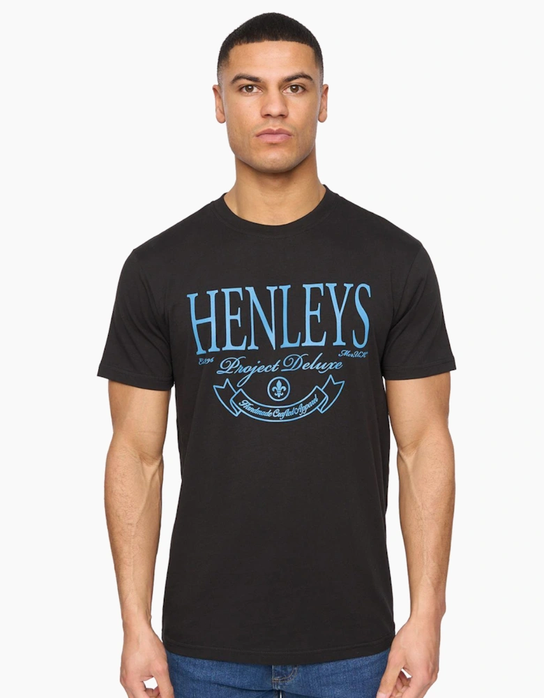 Henleys Henbank Mens T-Shirt Black