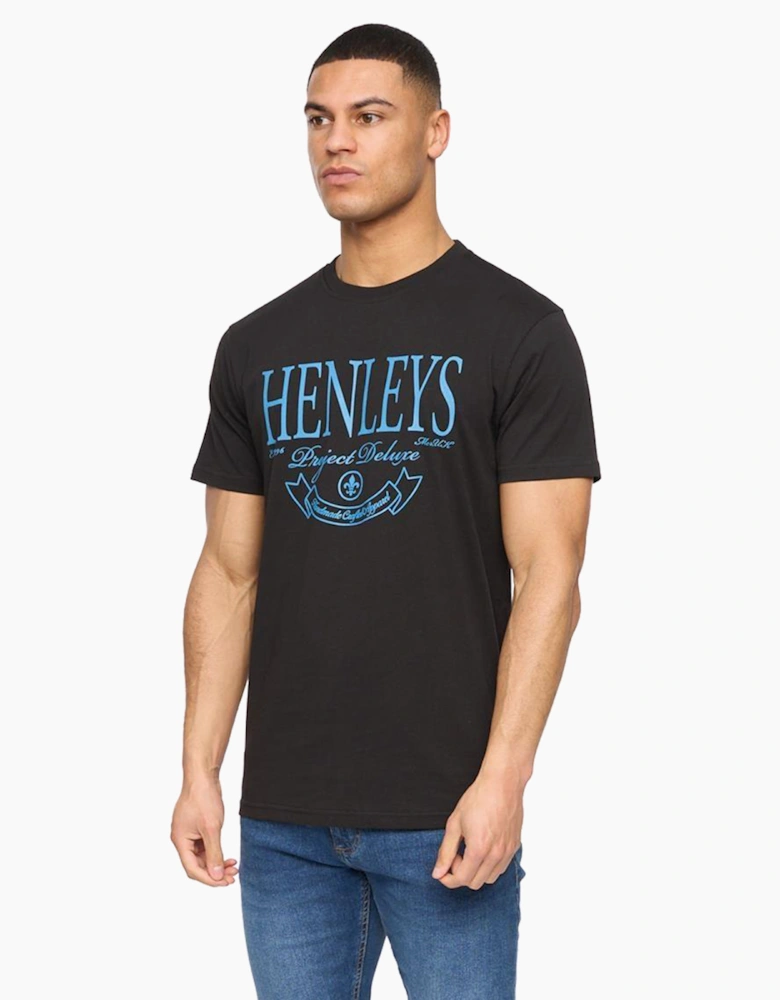Henleys Henbank Mens T-Shirt Black
