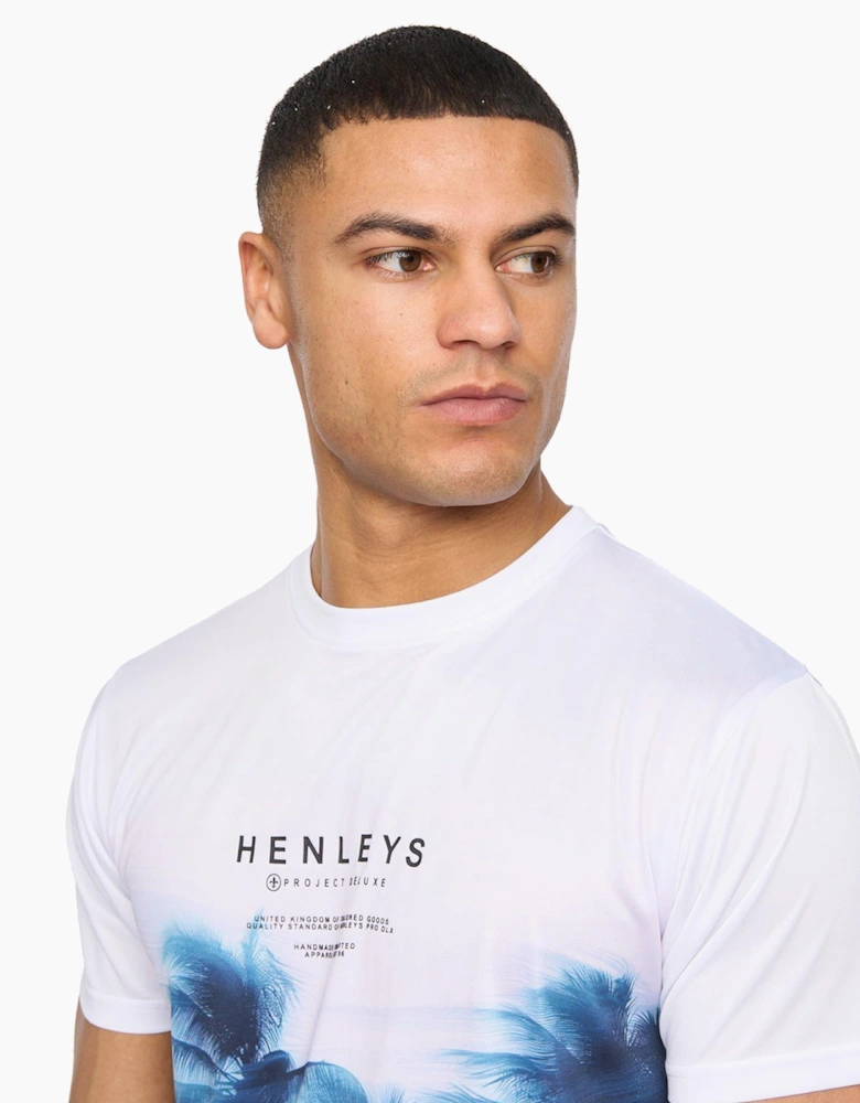 Henleys Hennicane Mens T-Shirt Optic White