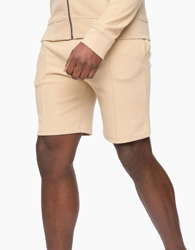 Duck And Cover Hannings Mens Jog Shorts Stone