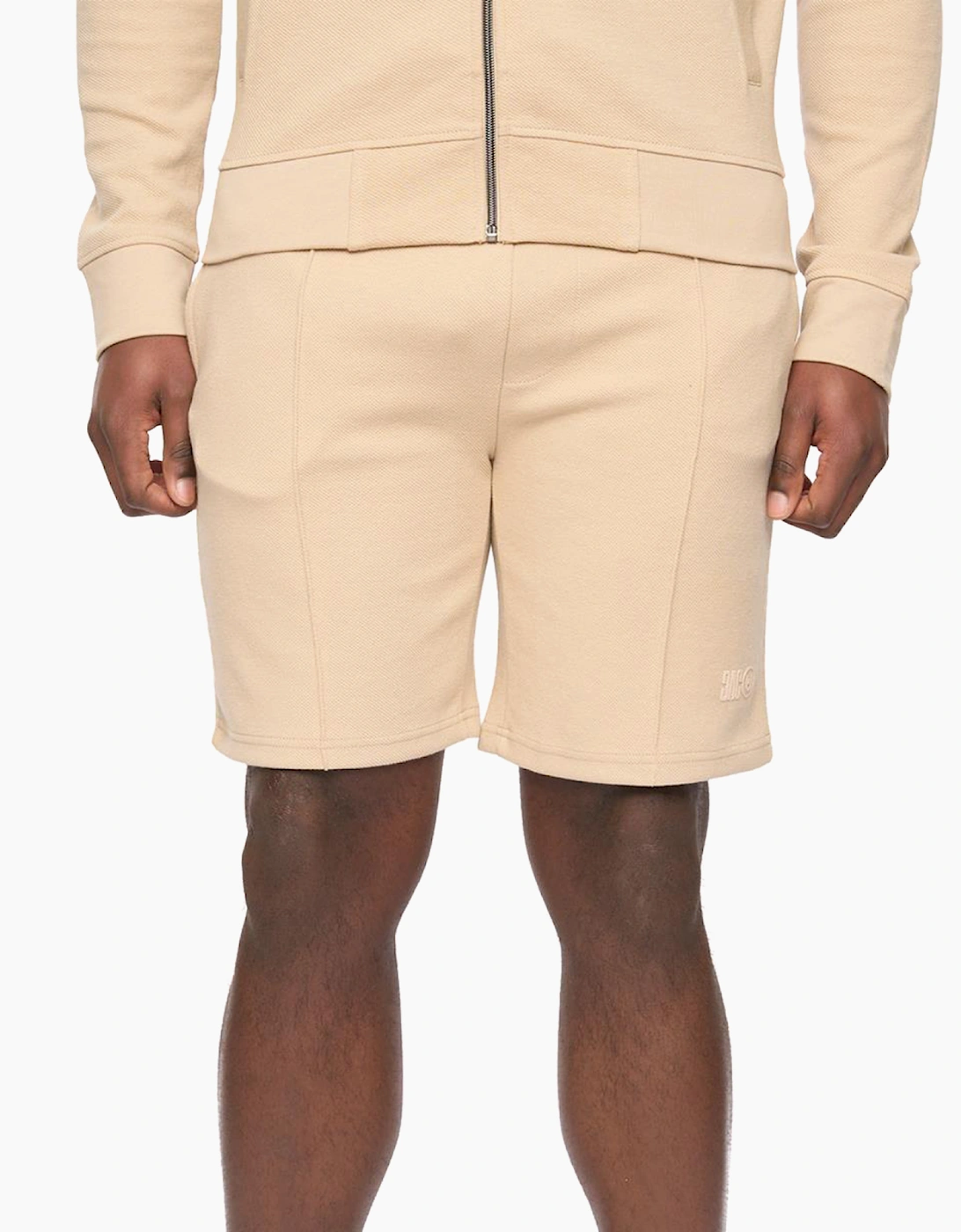 Duck And Cover Hannings Mens Jog Shorts Stone