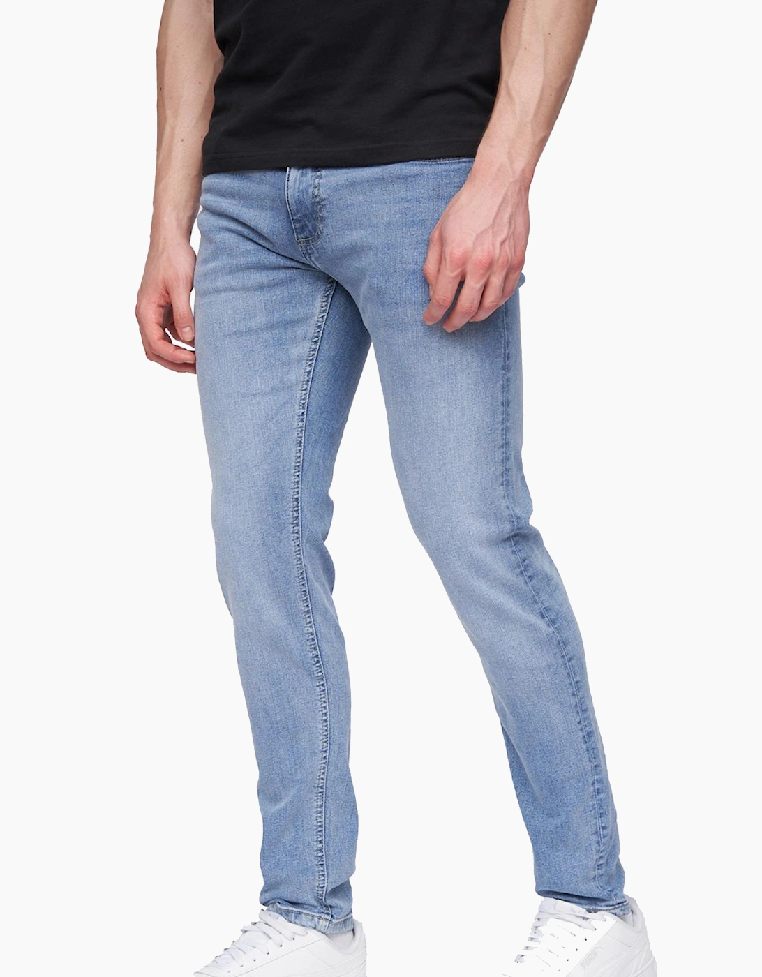 Men's Henleys Mayhen Slim Fit Mens Jeans Light Wash - Blue - Size: UK w40