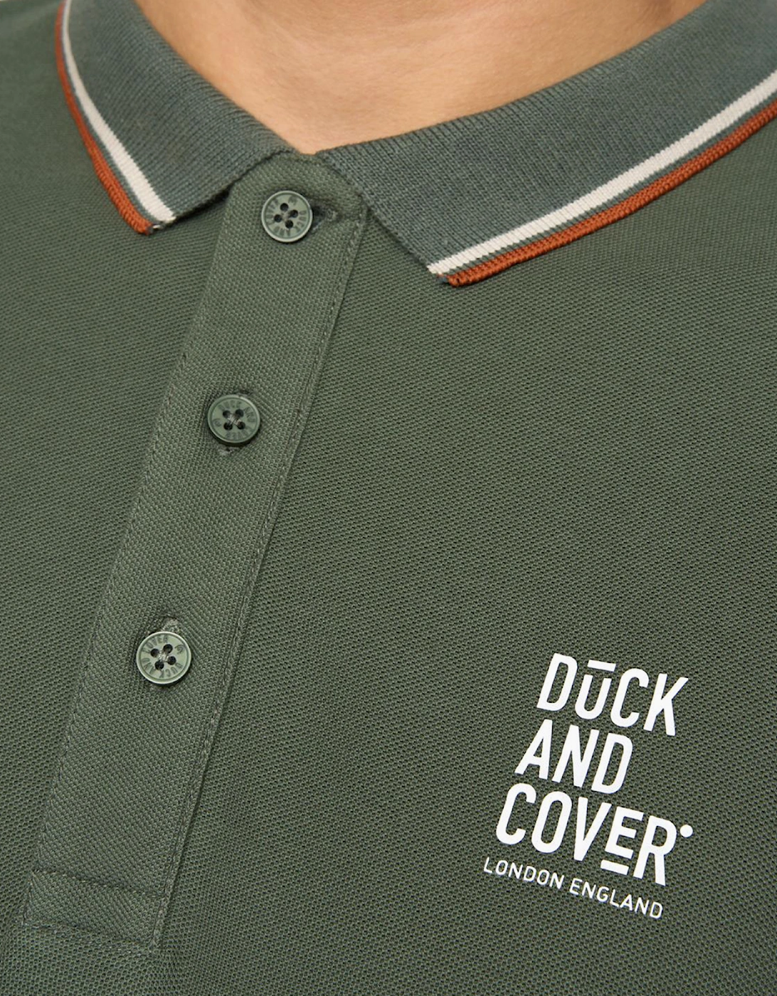 Duck And Cover Melports Mens Polo Shirt Khaki Green