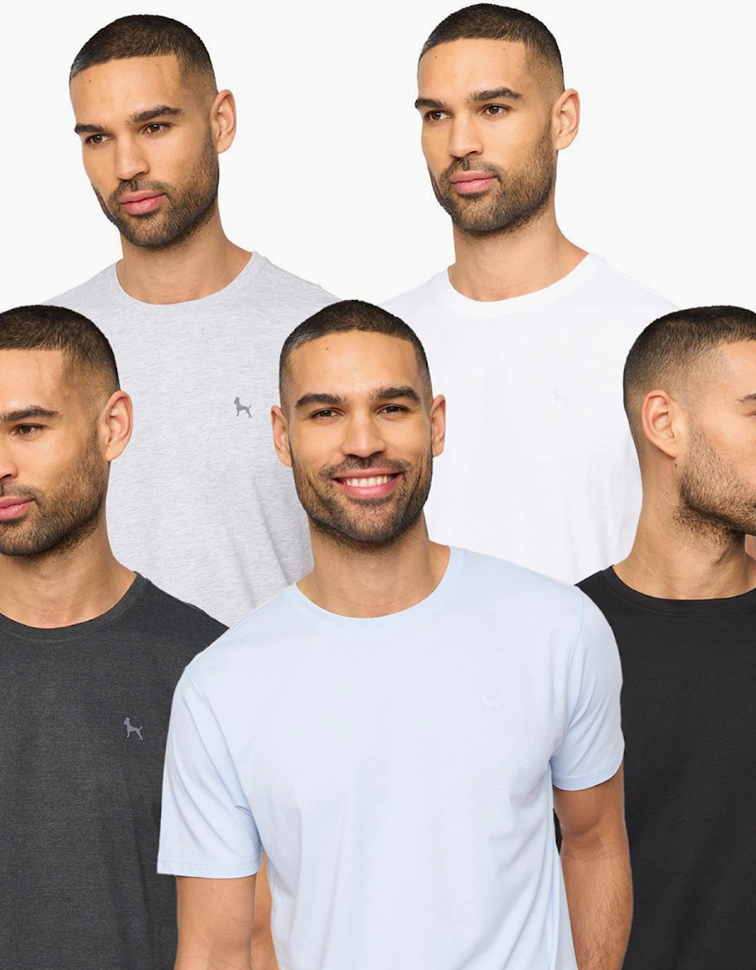 Bewley & Ritch Levine 5pk Mens T-Shirts Assorted