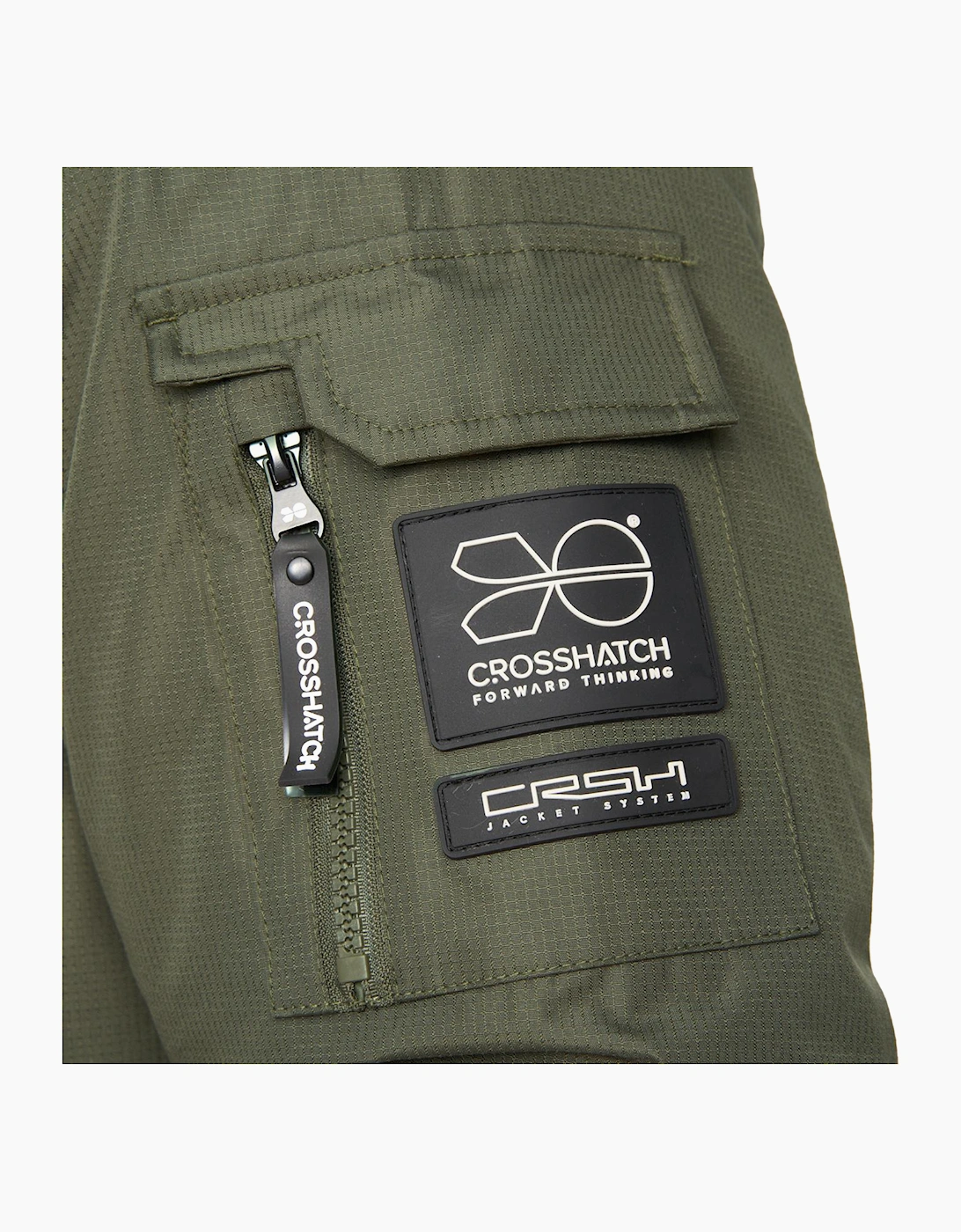 Crosshatch Mens Parkmoore Parka Jacket Dark Olive