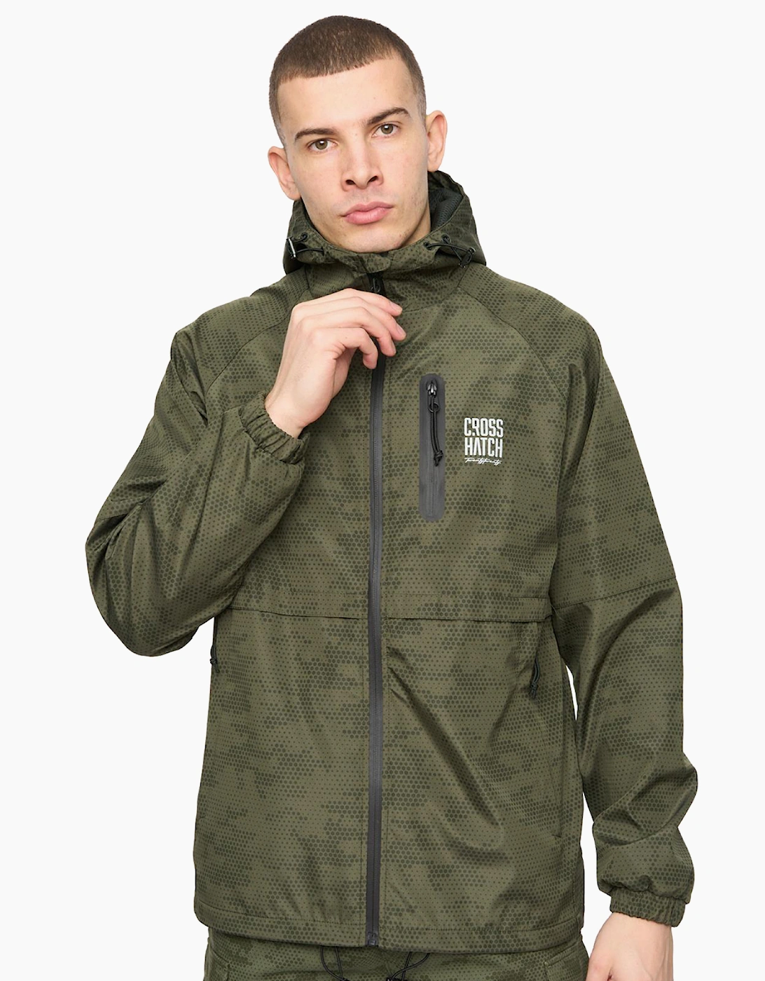 Crosshatch Janscore Mens Jacket Deep Olive