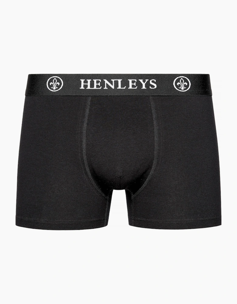 Henleys McBlacken Mens Boxers 3pk Black