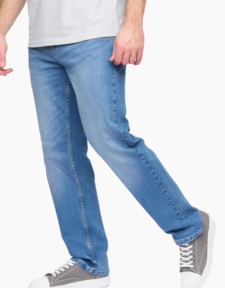 Duck And Cover Rushawn Relaxed Fit Mens Jeans Light Wash
