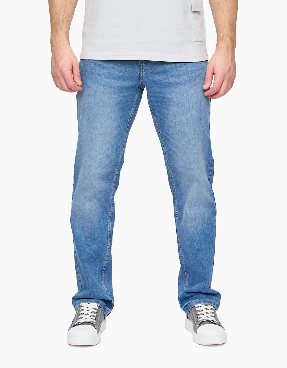 Duck And Cover Rushawn Relaxed Fit Mens Jeans Light Wash
