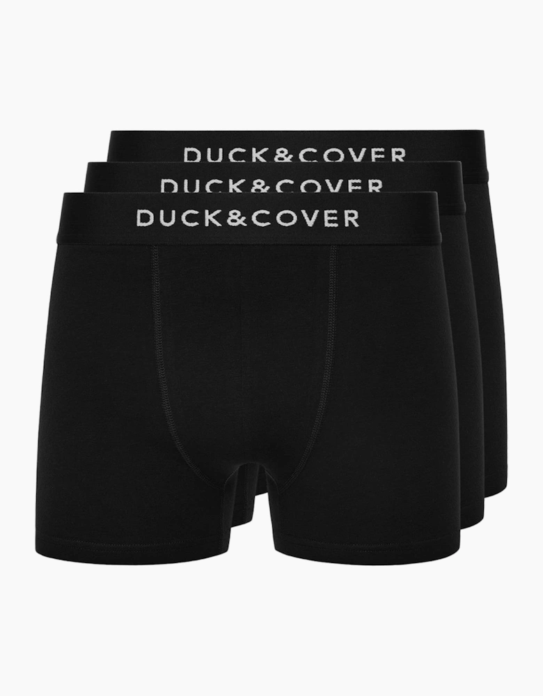 Duck And Cover Sagnet Mens Boxers 3pk Black