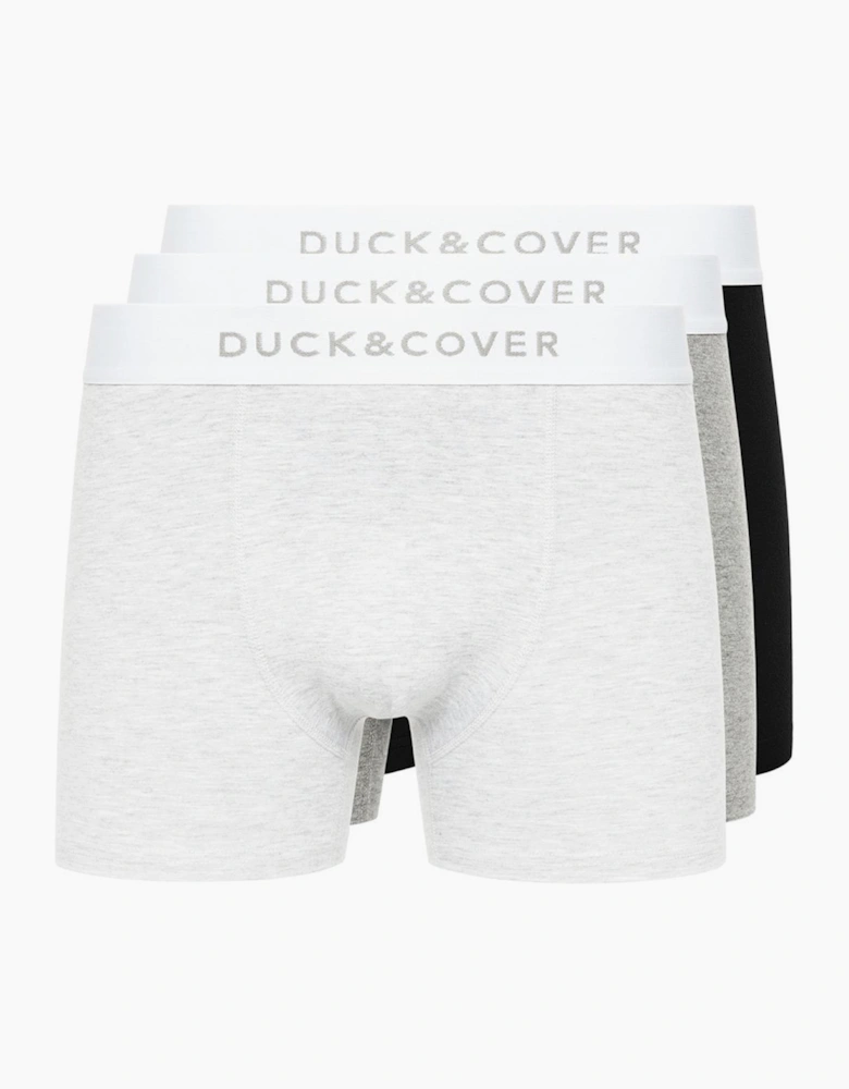 Duck And Cover Sagnet Boxers 3pk Grey / Black / White