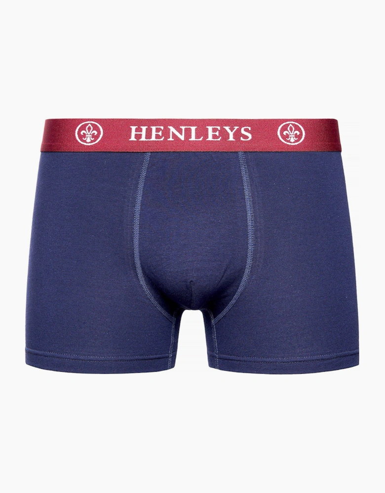 Henleys Rutlers Mens Boxers 3pk Navy / Red / Blue