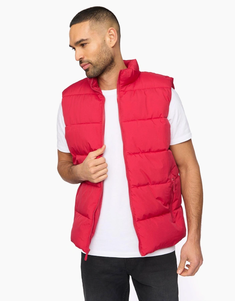 Bewley & Ritch Stanten Mens Puffer Gilet Red