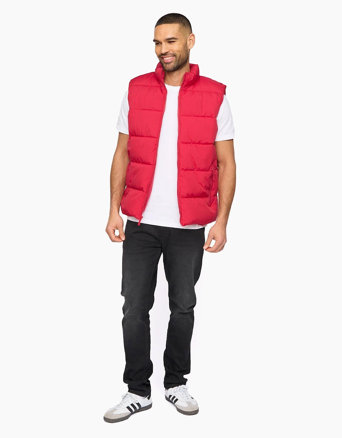 Bewley & Ritch Stanten Mens Puffer Gilet Red