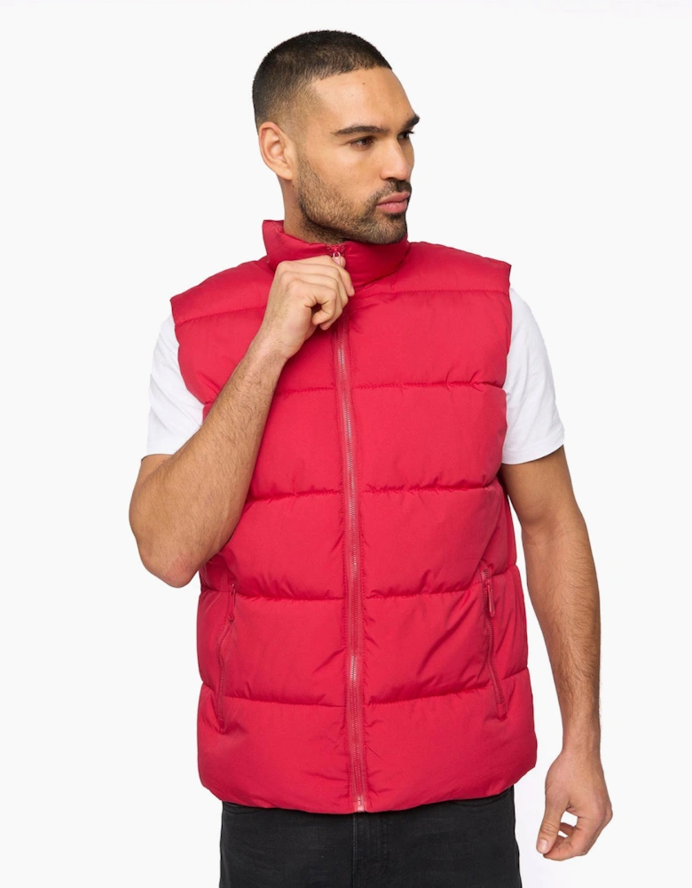 Bewley & Ritch Stanten Mens Puffer Gilet Red