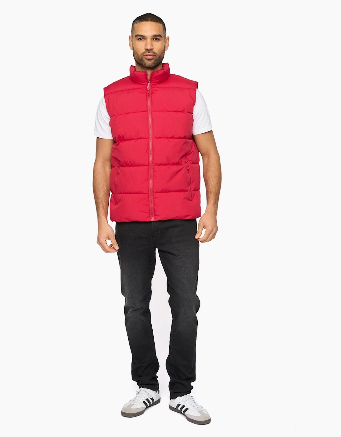 Bewley & Ritch Stanten Mens Puffer Gilet Red