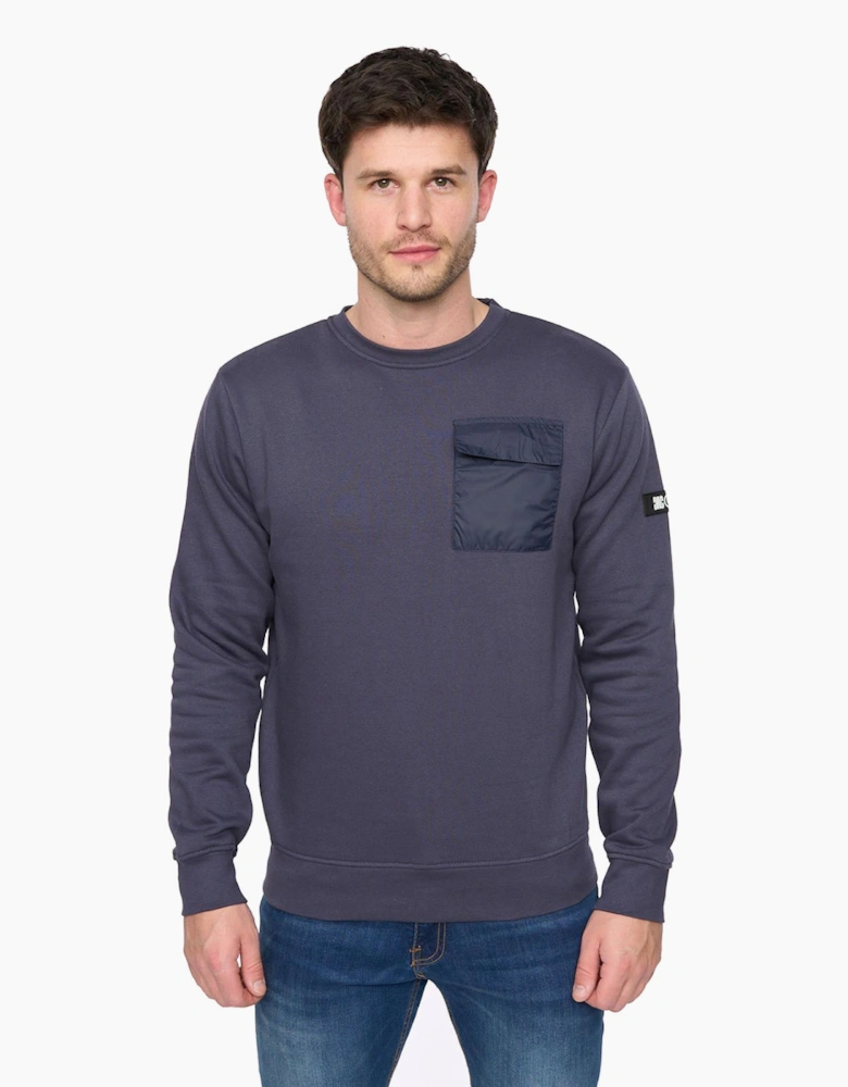 Duck And Cover Trentforth Mens Sweatshirt Dark Navy