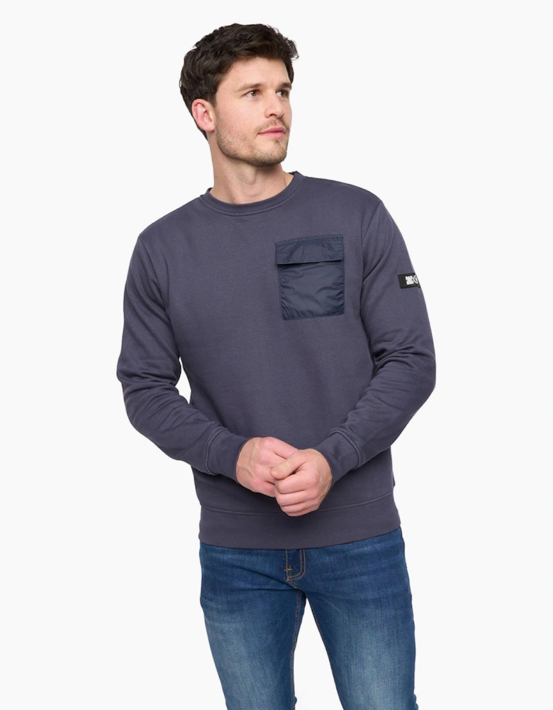 Duck And Cover Trentforth Mens Sweatshirt Dark Navy