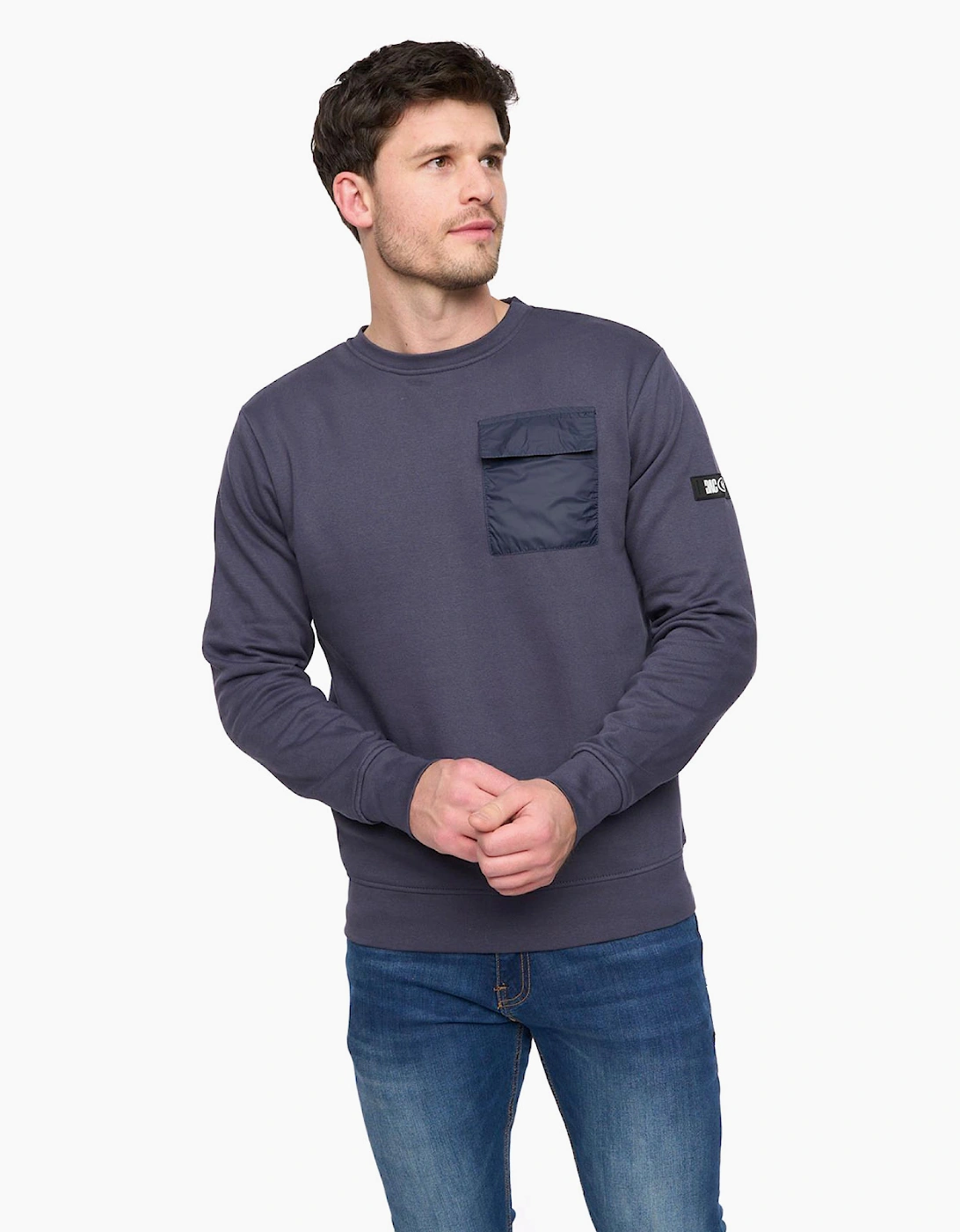 Duck And Cover Trentforth Mens Sweatshirt Dark Navy