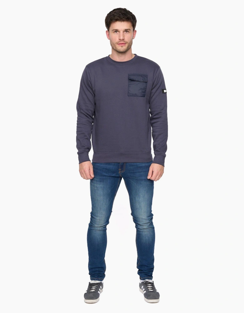 Duck And Cover Trentforth Mens Sweatshirt Dark Navy