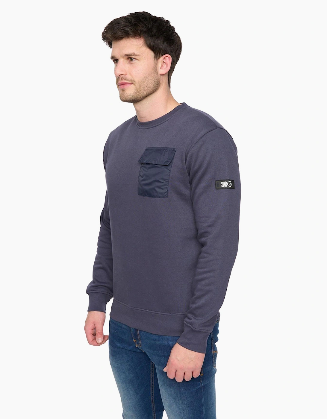 Duck And Cover Trentforth Mens Sweatshirt Dark Navy