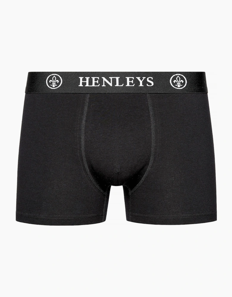 Henleys Trilock Mens Boxer Shorts 3pk Black