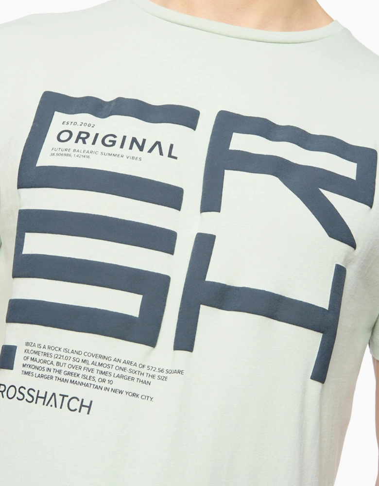 Crosshatch Squarebox Mens T-Shirt Mint Green