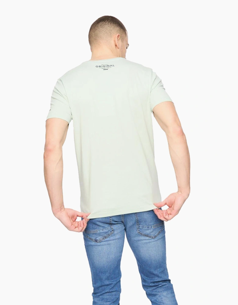 Crosshatch Squarebox Mens T-Shirt Mint Green