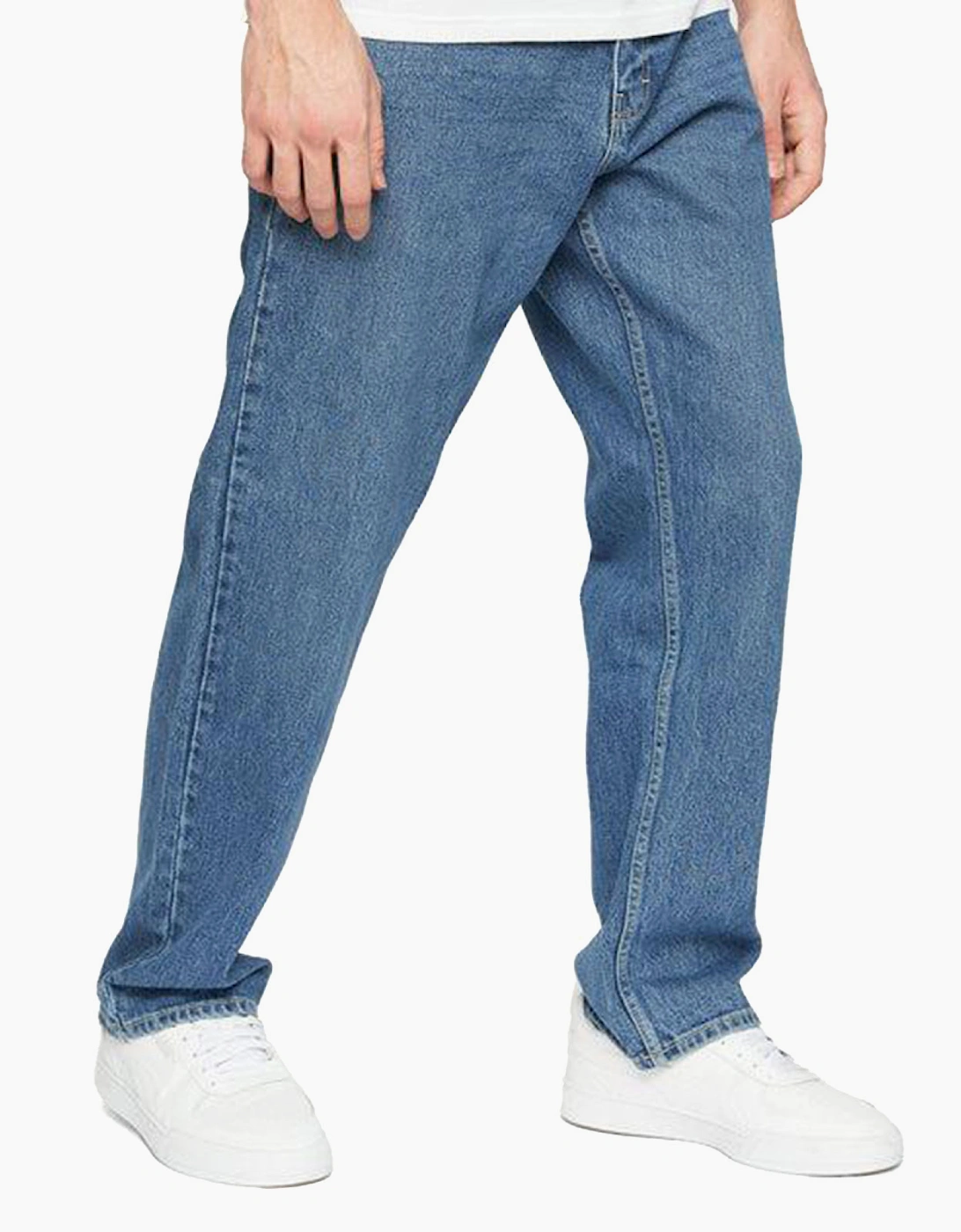 Crosshatch Tillman Mens Baggy Jeans Stone Wash